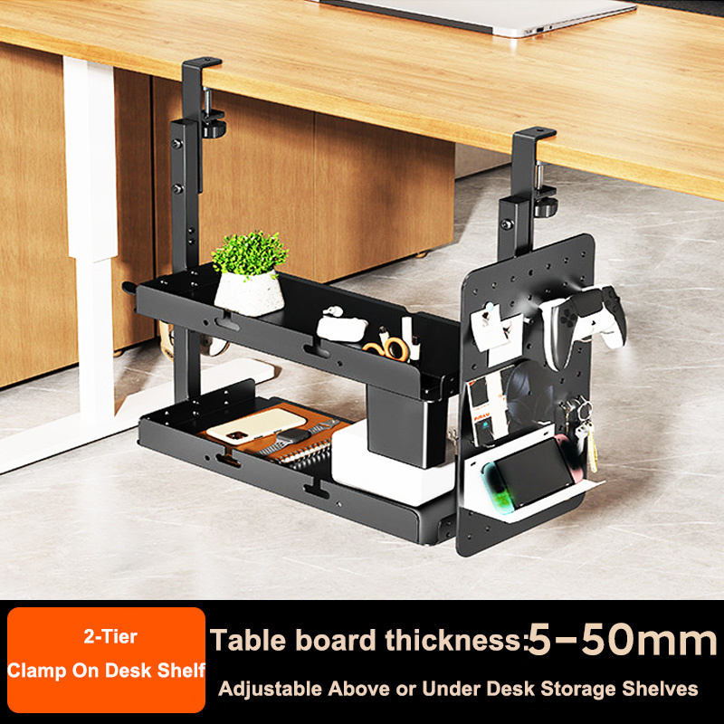 Gaming Accessories For Your Desk - Étagère à 2 niveaux à fixer
