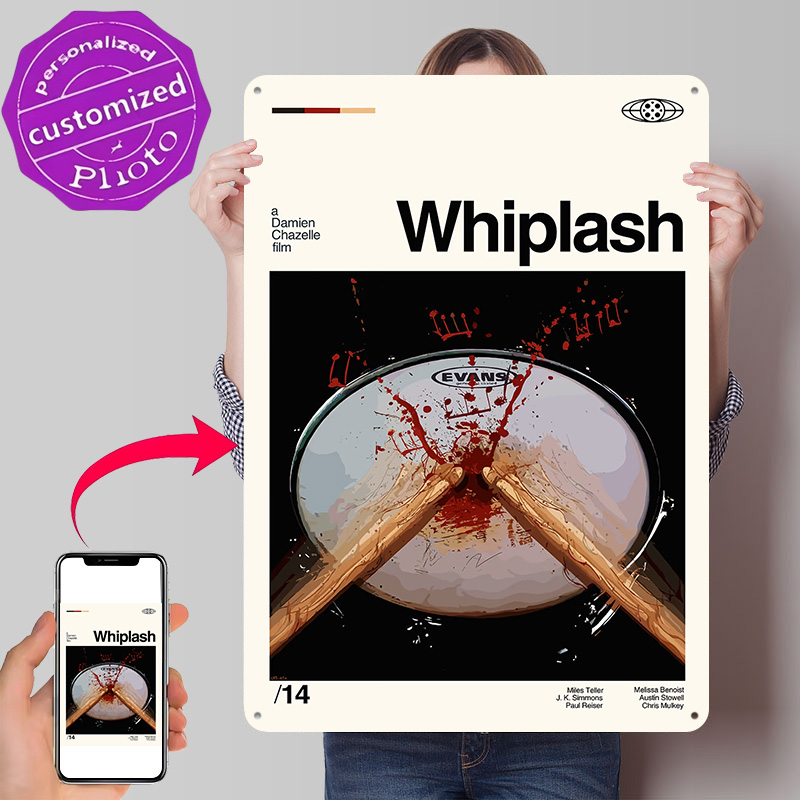 Gaming Accessories Gifts For Men - Affiche Whiplash Rétro, Panneaux Métalliques Imprimés