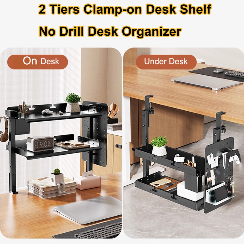 Étagère à 2 niveaux à fixer su - Gaming Accessories For Your Desk avis et prix