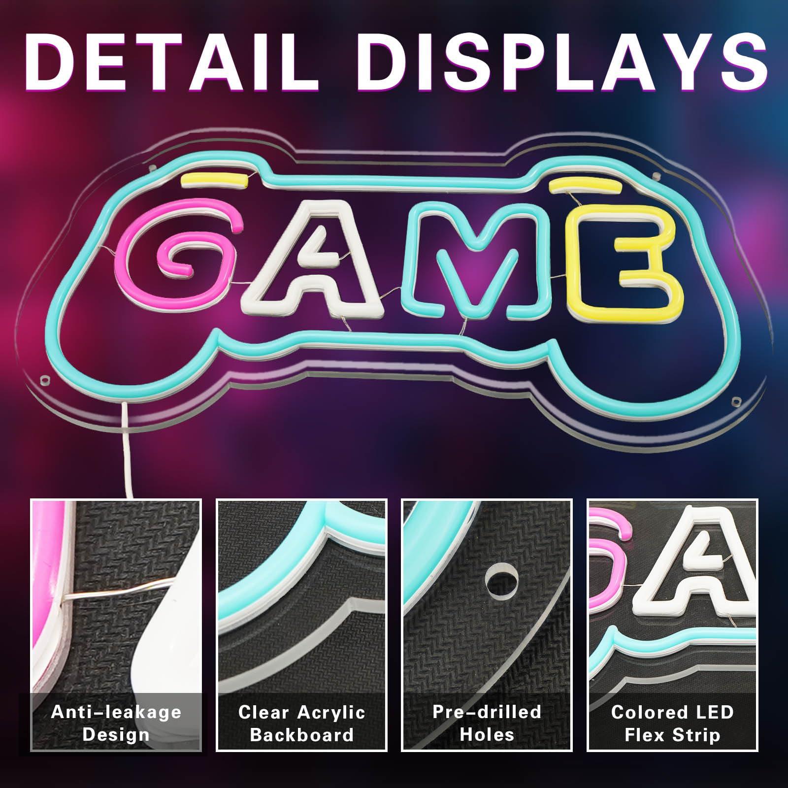 Enseigne néon de jeu pour la d - Gaming Accessories Gifts For Men avis et prix