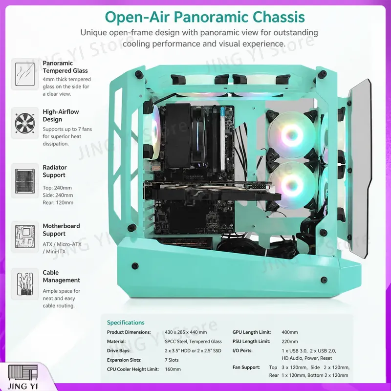 Boîtier PC Gaming mATX, Châssi - Gaming Hardware And Accessories avis et prix
